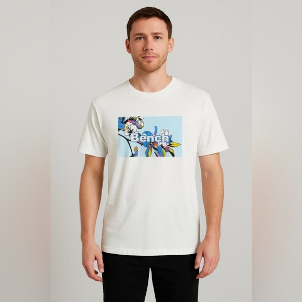 Bench Graphic Floral Logo T-Shirt White XL